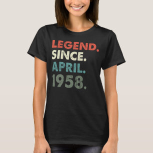 Camiseta Abril 1958 Año legendario 1958 Retro 1958 Leyenda 