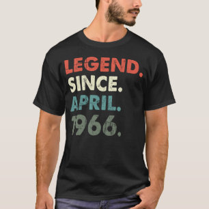 Camiseta Abril 1966 Año legendario 1966 Retro 1966 Leyenda 