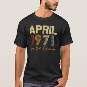 Camiseta Abril 1971 Edición Limitada Retro 50 Años De Edad