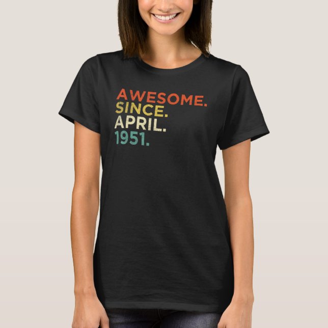 Camiseta Abril de 1951: 71 años (Anverso)