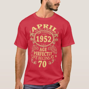 Camiseta Abril de 1952 La leyenda del mito del hombre de 70