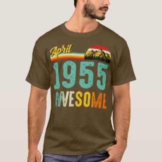 Camiseta Abril de 1955 Nacimiento Regalo Shirt Vintage Abri