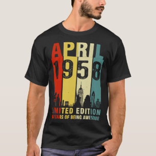 Camiseta Abril De 1958 Edición Limitada 64 Años De Ser Awes