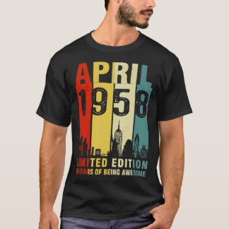 Camiseta Abril De 1958 Edición Limitada 64 Años De Ser Awes
