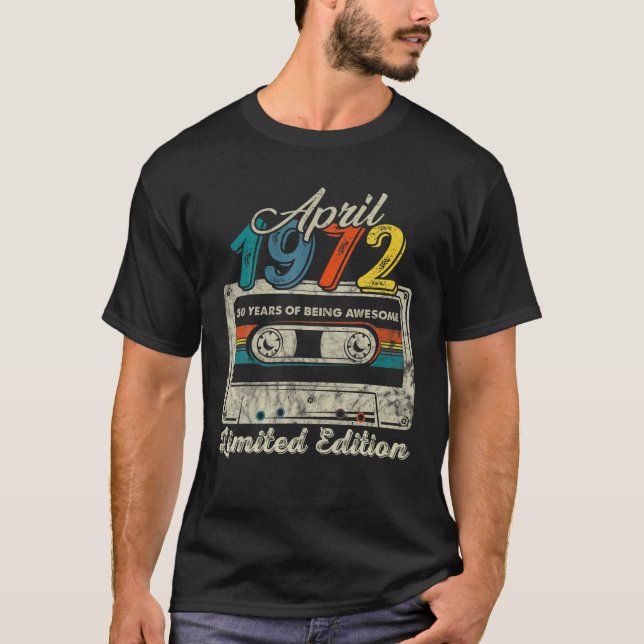 Camiseta Abril De 1972 Edición Limitada 50ª Cassette De Cum (Anverso)