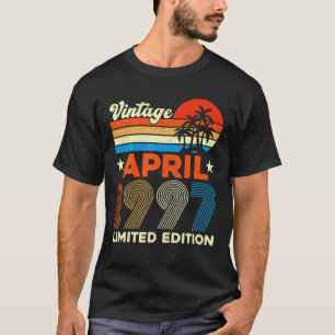 Camiseta Abril De 1997 25º Regalo De Cumpleaños Vintage De
