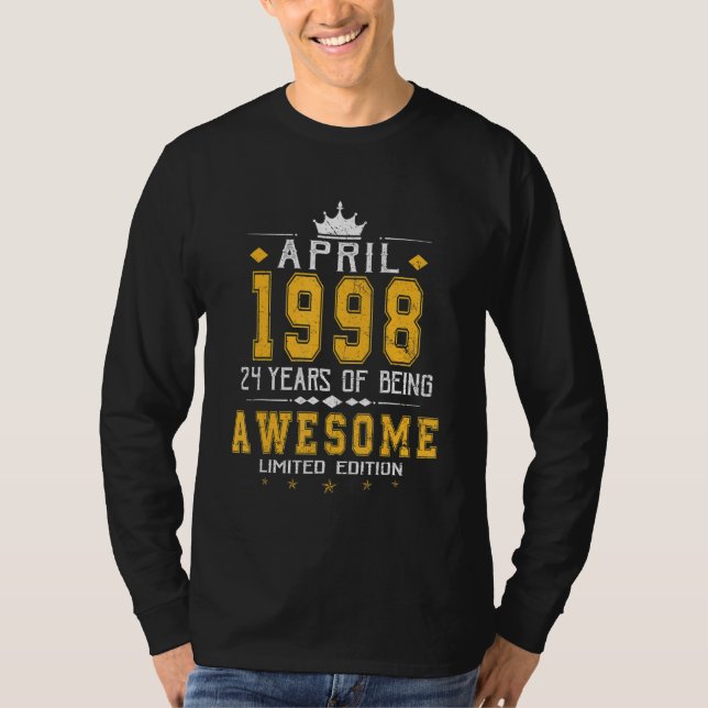 Camiseta Abril De 1998 24 Años De Asombro (Anverso)