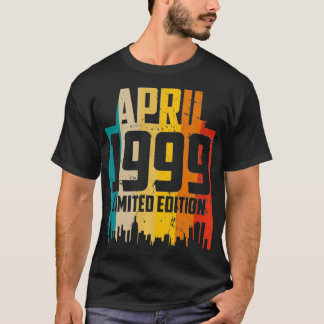 Camiseta Abril de 1999 22 años de edad Edición limitada V