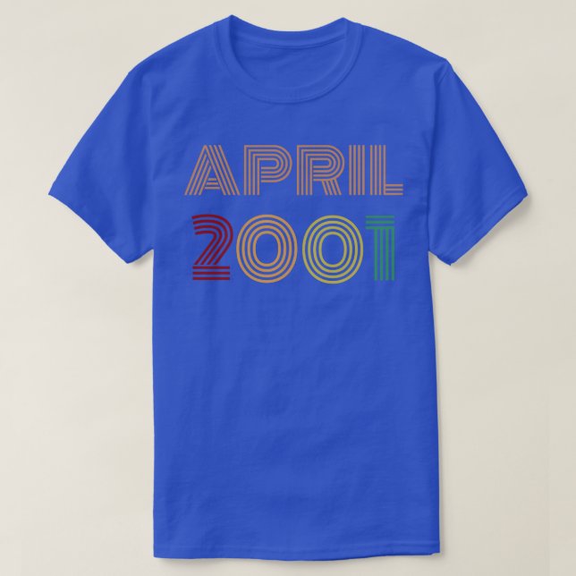Camiseta Abril de 2001 Diseño de época (Diseño del anverso)