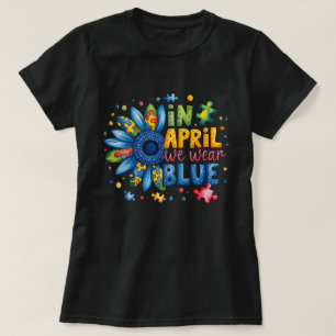 Camiseta Abril de Conciencia sobre el Autismo Usa una Pieza