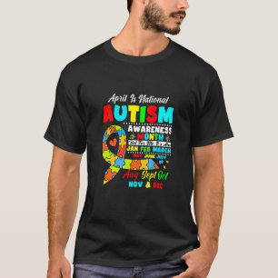 Camiseta Abril es Autismo Nacional Conciencia Niños Autista