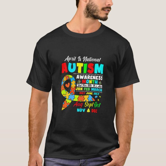 Camiseta Abril es Autismo Nacional Conciencia Niños Autista (Anverso)