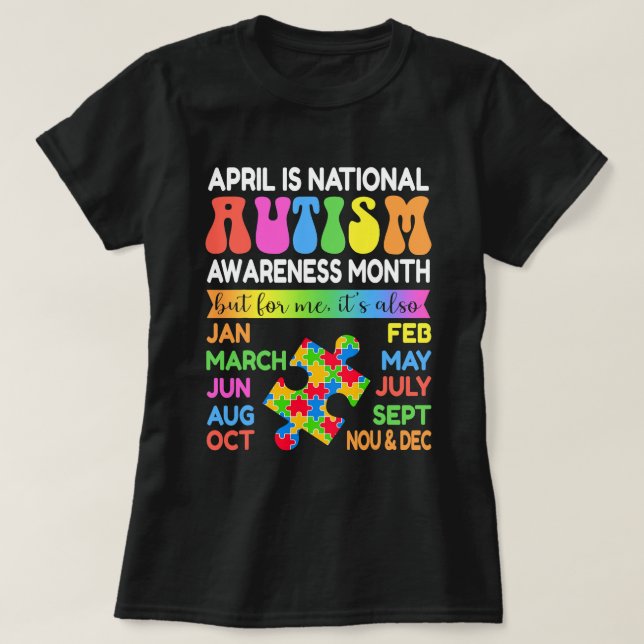 Camiseta Abril es el Chica del Mes Nacional de Concienciaci (Diseño del anverso)