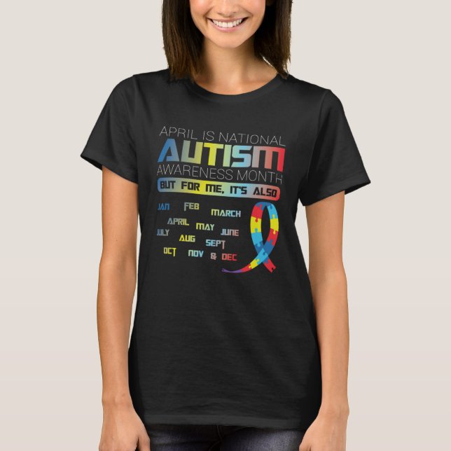 Camiseta Abril es el mes de la conciencia sobre el autismo (Anverso)