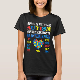 Camiseta Abril Es Mes De Concientización Sobre El Autismo N