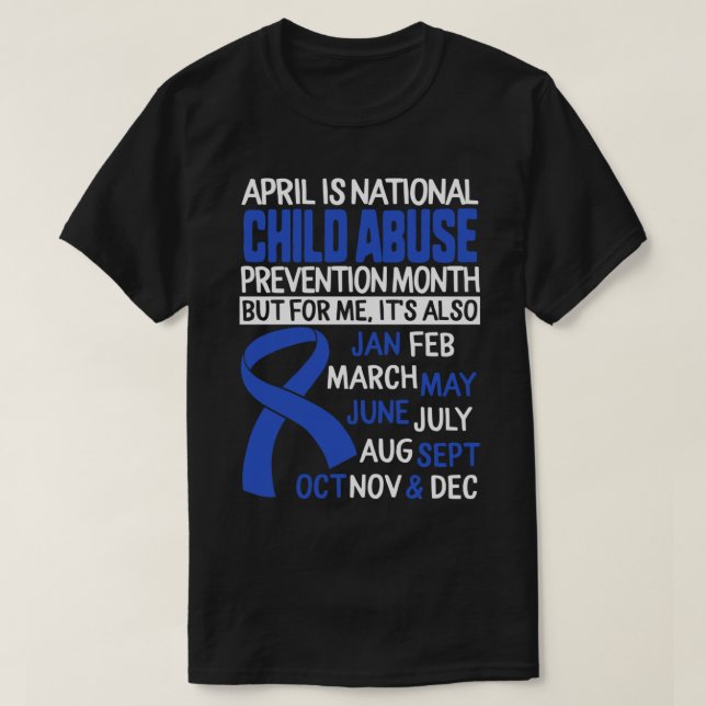 Camiseta Abril es mes nacional de prevención del maltrato i (Diseño del anverso)