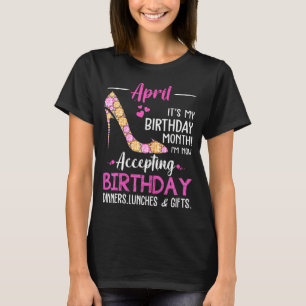Camiseta Abril femenino es mi mes de cumpleaños