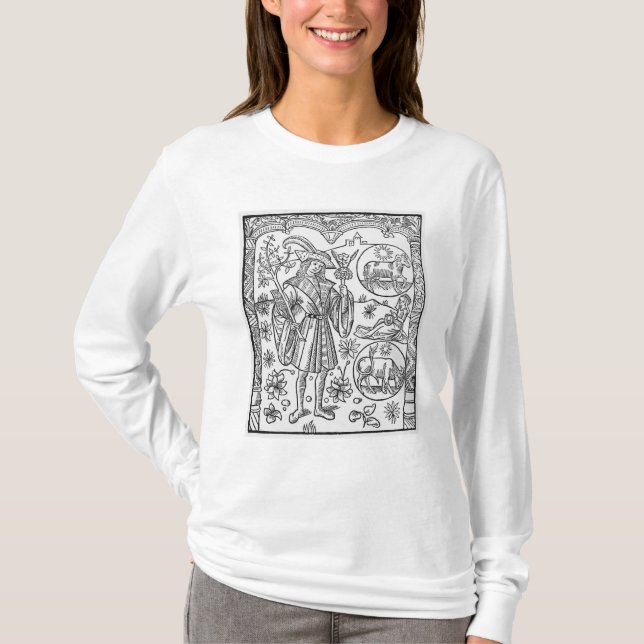 Camiseta Abril, flores, aries (Anverso)