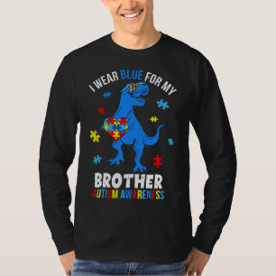 Camiseta Abril, uso azul para hermano dinosautismo
