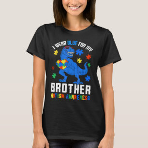 Camiseta Abril, uso azul para hermano dinosautismo