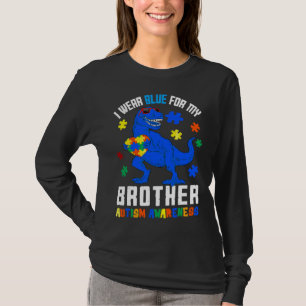 Camiseta Abril, uso azul para hermano dinosautismo
