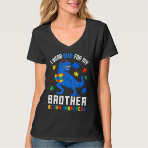 Camiseta Abril, uso azul para hermano dinosautismo