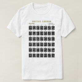 Camiseta Abrir Cuadros De Guitarra En Delante Y Atrás