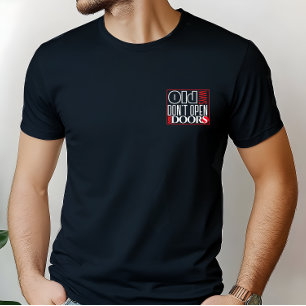 Camiseta Abrir la nueva cita de la puerta en blanco rojo ne