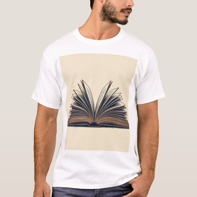 Camiseta Abrir las páginas de libros convertidas en escape  (Anverso)