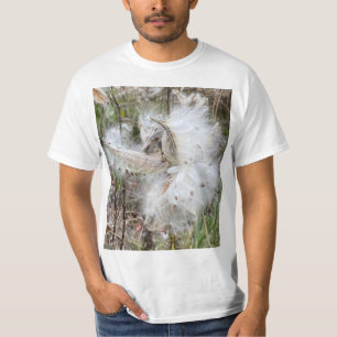 Camiseta Abrir Pods Milkweed   Semillas con seda