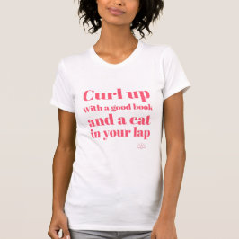 Camiseta Abrítate con un buen libro y un gato en tu regazo