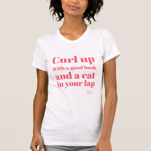 Camiseta Abrítate con un buen libro y un gato en tu regazo