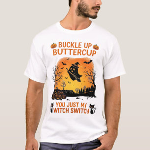 Camiseta Abróchense Buttercup Halloween Fantasma Bruja Somb