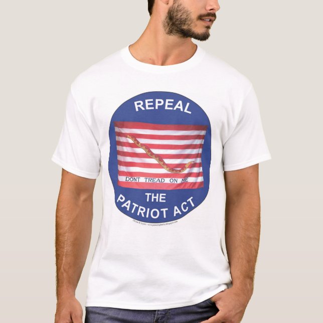 Camiseta Abrogue a Patriot Act (Anverso)
