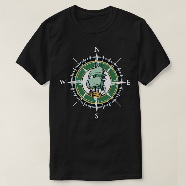 Camiseta Abrújula náutica (Diseño del anverso)