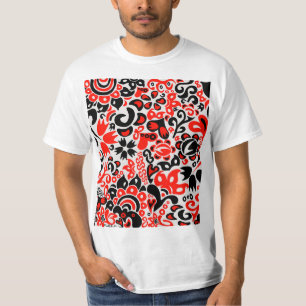 Camiseta Abrupción del patrón floral del arte folklórico ét