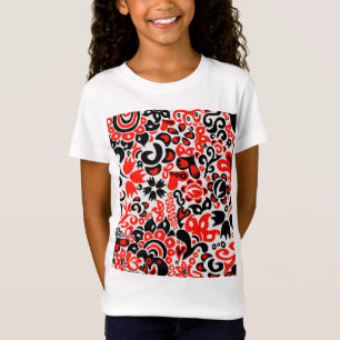 Camiseta Abrupción del patrón floral del arte folklórico ét