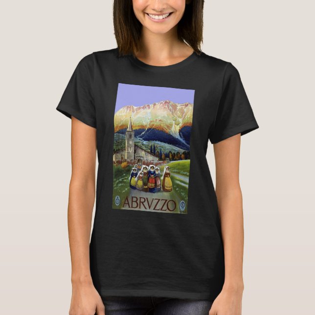 Camiseta Abruzzo Italia Poster de viajes con mujeres (Anverso)