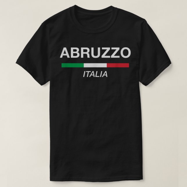Camiseta Abruzzo Nombre Italiano Reunión Familiar T Bandera (Diseño del anverso)