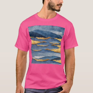 Camiseta Abs De Paisaje De Los Golden-Hues Y Royal Blue Mou
