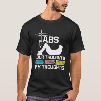 Camiseta ABS Tus Pensamientos Mis Pensamientos Nerd Impreso