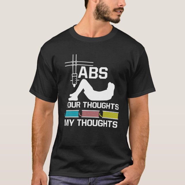 Camiseta ABS Tus Pensamientos Mis Pensamientos Nerd Impreso (Anverso)