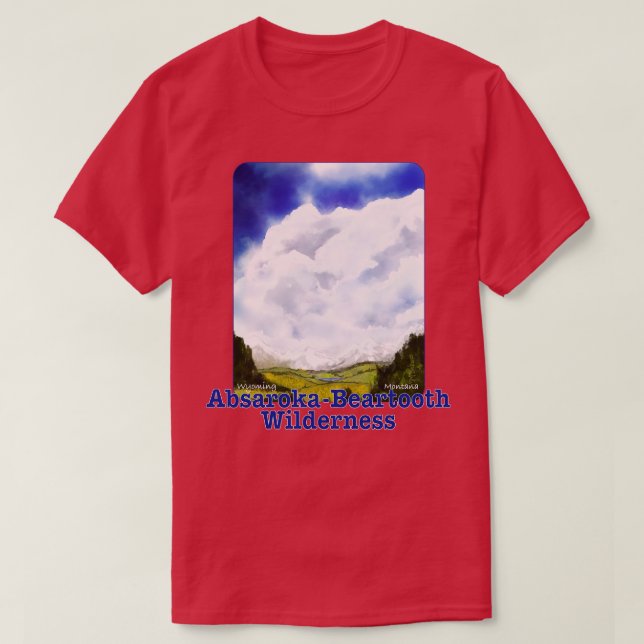 Camiseta AbsarokaBeartooth Wilderness MontanaWyoming (Diseño del anverso)