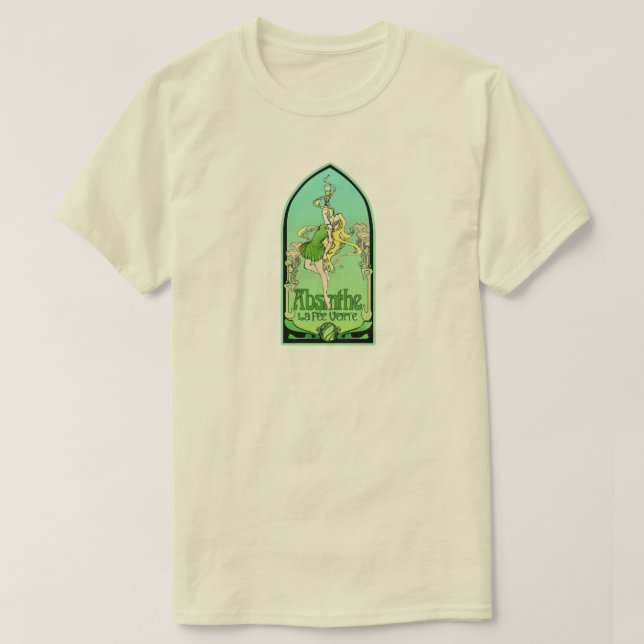 Camiseta Absinthe Art Nouveau (Diseño del anverso)