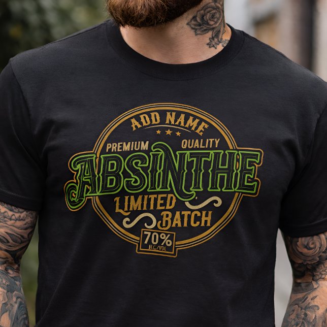 Camiseta Absinthe Personalizada Etiqueta de Líquido de Espí (Subido por el creador)