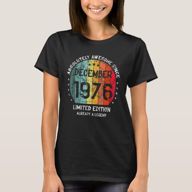 Camiseta Absolutamente Asombrosa Desde Diciembre De 1976 Ho (Anverso)