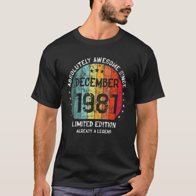 Camiseta Absolutamente Asombroso Desde Diciembre De 1981 Ho (Anverso)