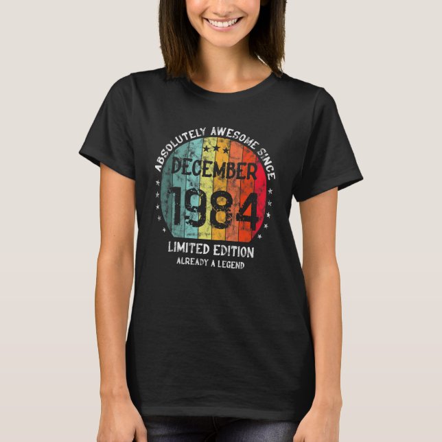Camiseta Absolutamente Asombroso Desde Diciembre De 1984 Ho (Anverso)