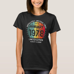Camiseta Absolutamente Asombroso Desde Enero De 1978 Hombre