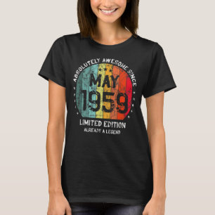 Camiseta Absolutamente Asombroso Desde Mayo De 1959 Nacimie